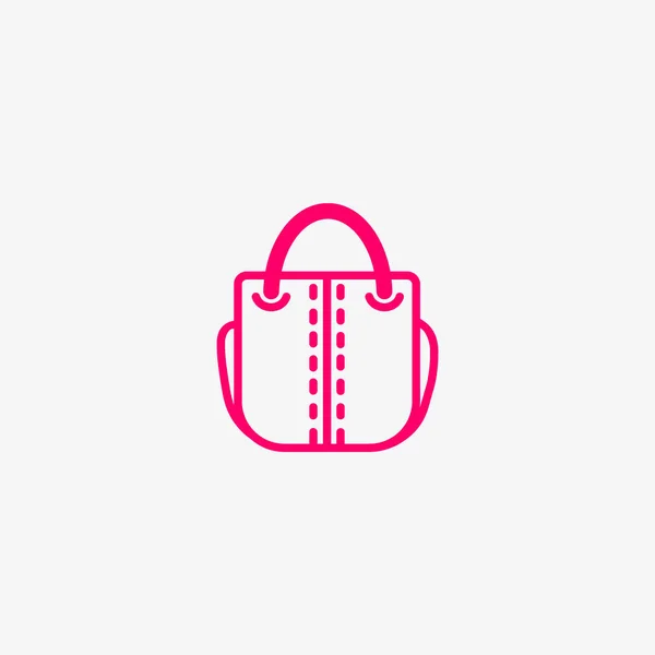 Weibliche Handtasche Flache Ikone — Stockvektor