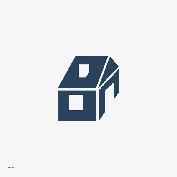 Minimalistyczne Ikonę Domu Ilustracji Wektorowych — Wektor stockowy