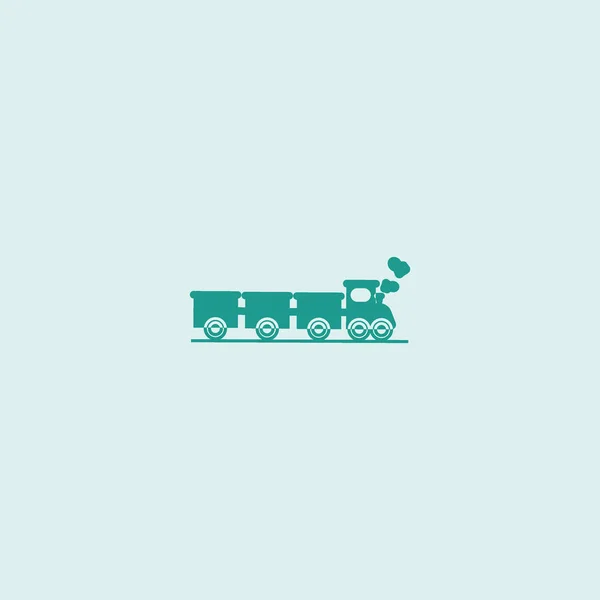 Locomotief Platte Pictogram Vectorillustratie — Stockvector