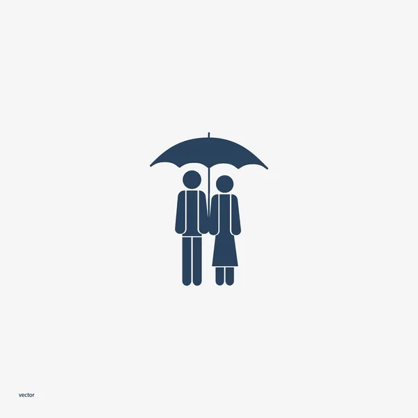 Vector Pictogram Van Man Vrouw Samen — Stockvector