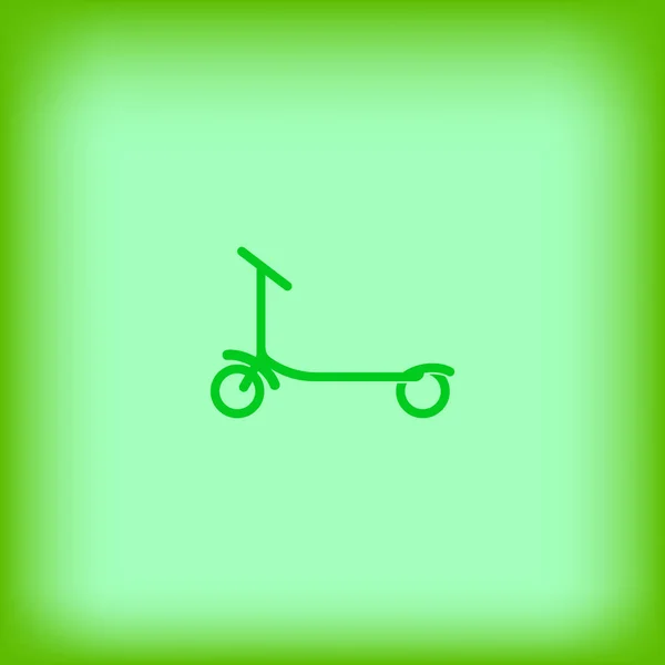 Petit Scooter Enfant Icône Plate Vecteur Illustration — Image vectorielle