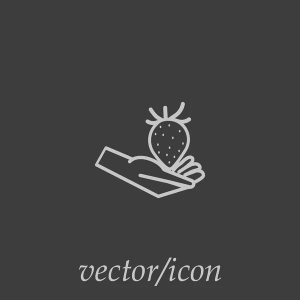 Smakelijk Aardbei Hand Vectorillustratie — Stockvector
