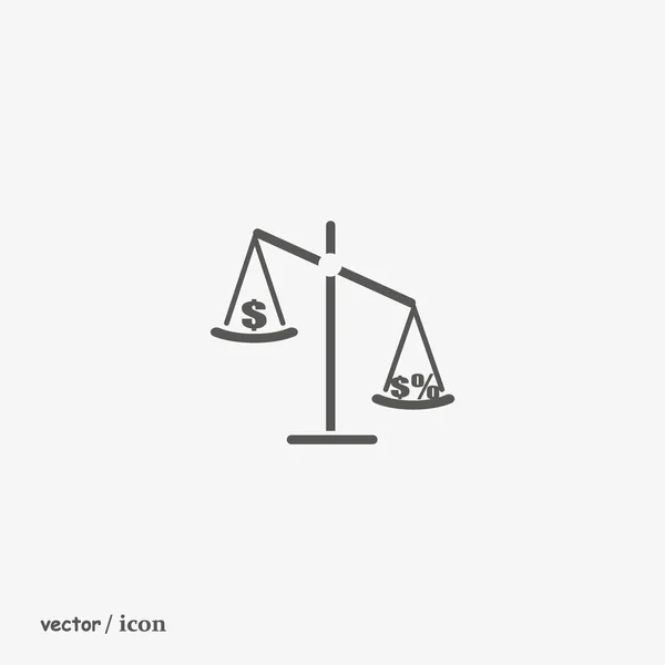 Skalen Flache Stil Symbol Vektor Illustration — Stockvektor