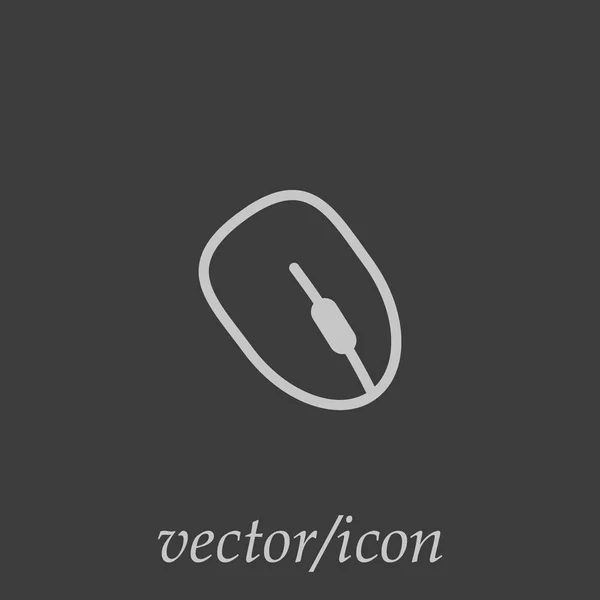 Комп Ютерна Миша Плоска Іконка Вектор Ілюстрація — стоковий вектор