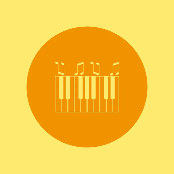 Synthesizer Flat Icon Vektor Illustration Musikinstrumentenkonzept — Stockvektor