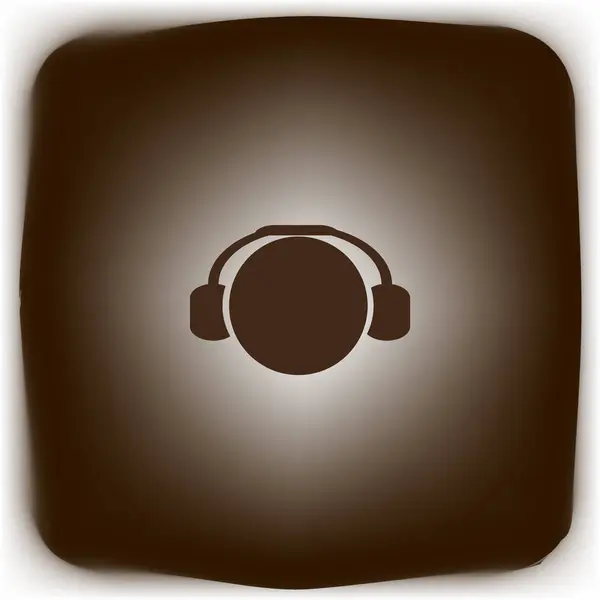 Auriculares Icono Plano Vector Ilustración — Vector de stock