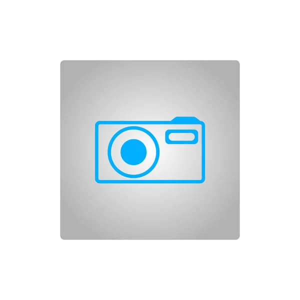 Icono Vectorial Minimalista Cámara Fotográfica — Archivo Imágenes Vectoriales