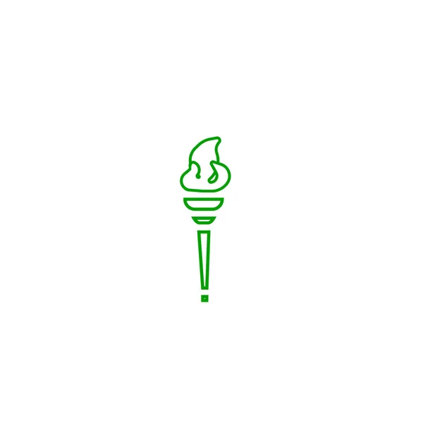 Logo Van Olympische Vlam Vector Illustratie Sport Concept — Stockvector