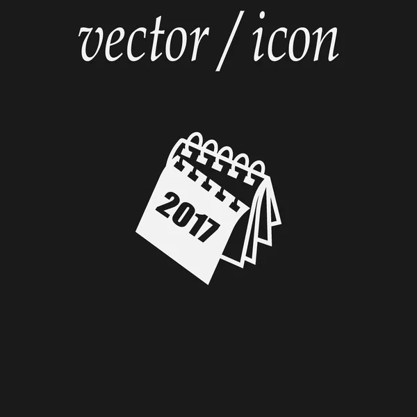 Icono Plano Calendario Ilustración Vectorial — Vector de stock