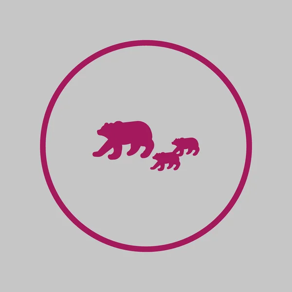 Χαριτωμένο Αρκουδάκι Εικονογράφηση Διάνυσμα Οικογένεια — Διανυσματικό Αρχείο