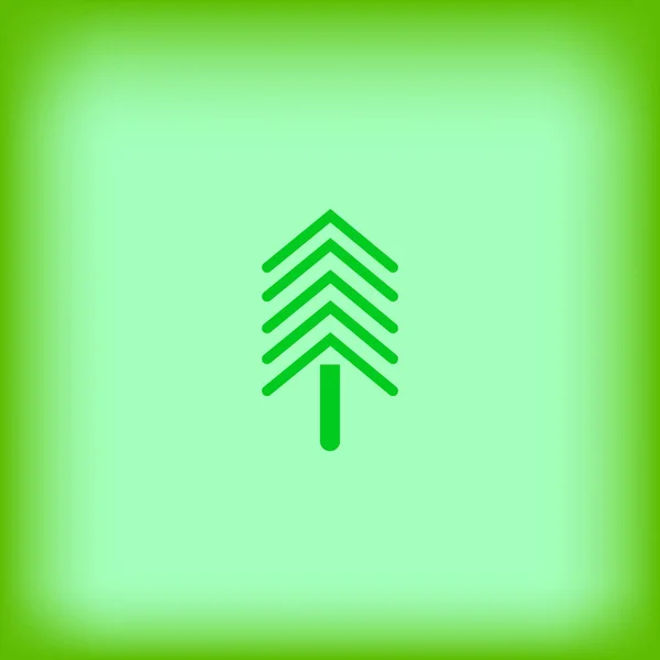 Tannenbaum Flaches Symbol Vektor Illustration — Stockvektor