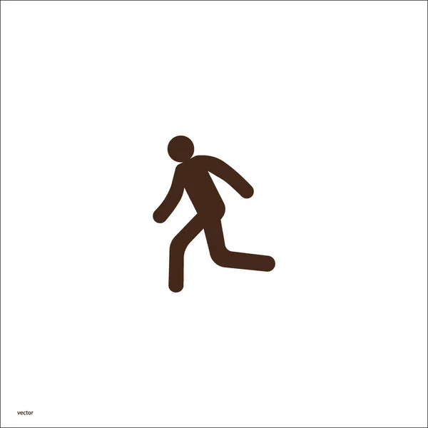 Running Man Flat Icon Ilustração Vetorial — Vetor de Stock