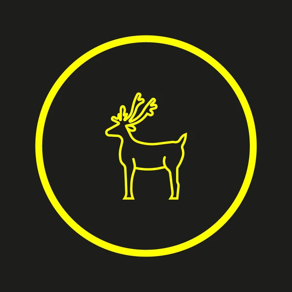 Modelo Logotipo Rena Natal — Vetor de Stock