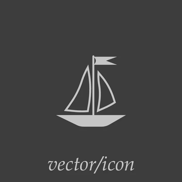 Loď Znak Dolaru Jako Plachta Vektorové Ilustrace — Stockový vektor