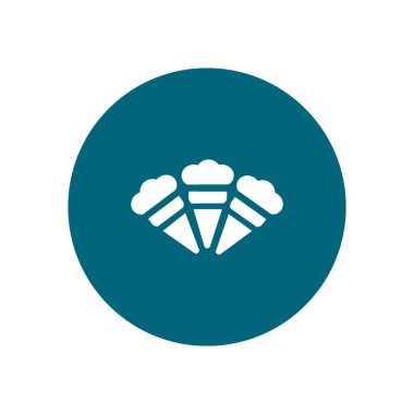 lezzetli dondurmalar minimalist vektör simgesi