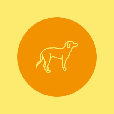 köpek ağı simgesi, vektör illüstrasyonu 