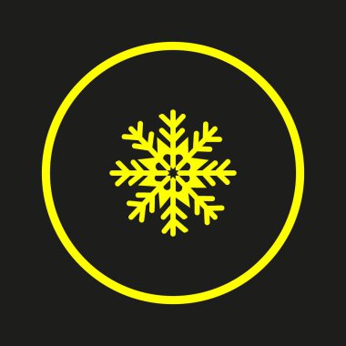 kar tanesi, vektör simge minimalist çizimi