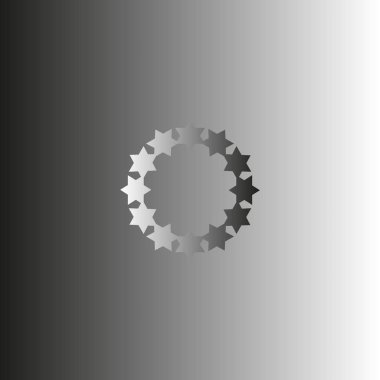 Daire kutsal kişilerin resmi, vektör çizim yıldızlarda 