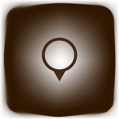 işaretçi düz stil ikonu, vektör çizim 