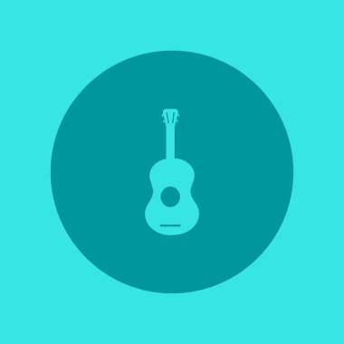 Gitar web simgesi, vektör çizim 