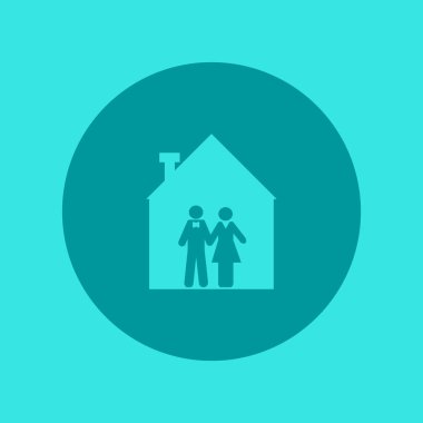 adam ve kadın ayakta birlikte vektör simgesi