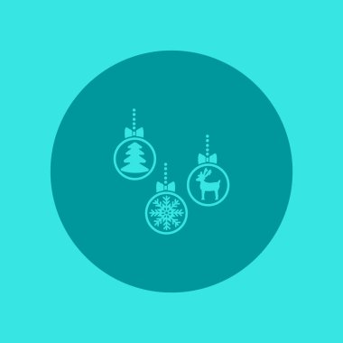Renkli Noel baubles illüstrasyon vektör