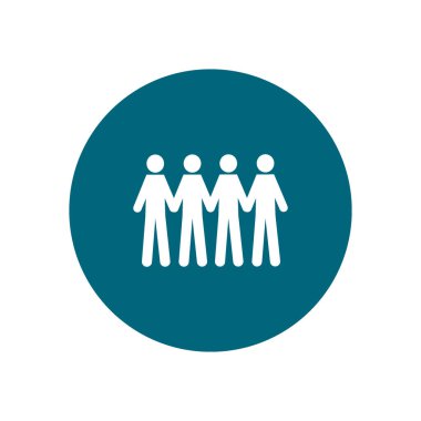 İşadamları düz simgesi, vektör çizim