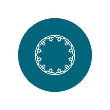 renkli daire, vektör çizim minimalist simgesi