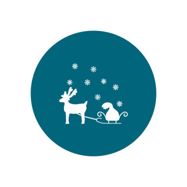 Noel reindeer Logo şablonu