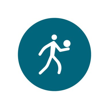 Futbol oyuncu düz simgesi