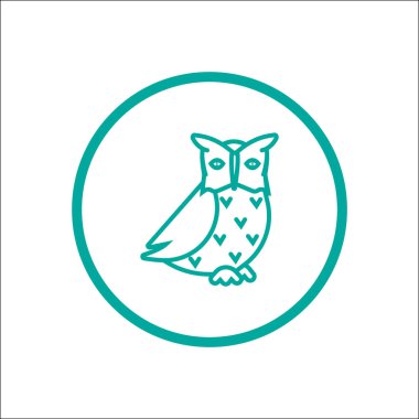  minimalisitc vektör simgesi bir baykuş kuş