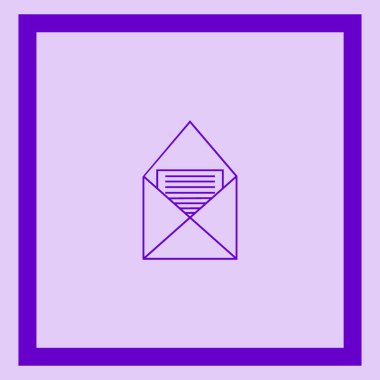 mektup zarfının minimalist vektör simgesi