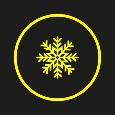 kar tanesi web simgesi, vektör çizim 