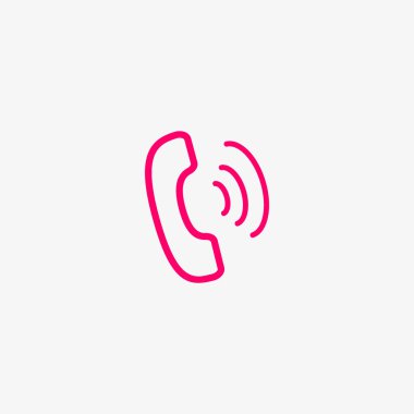 eski telefon düz simgesi, vektör, illüstrasyon 