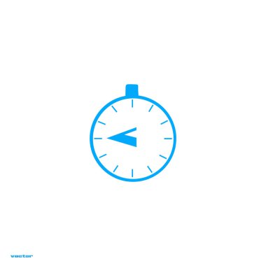 Kronometre web simgesi, minimalist vektör çizim
