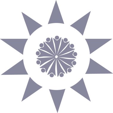 İnsanlar Daire kutsal kişilerin resmi, vektör çizim 