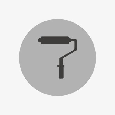 boya silindiri düz simgesi, vektör, illüstrasyon