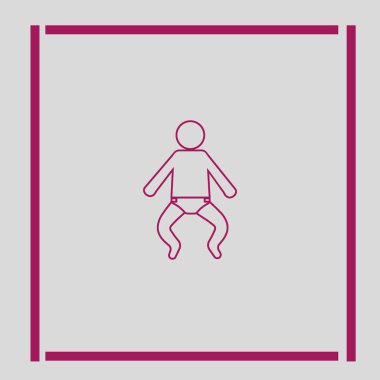 bebek ağ simgesi, vektör illüstrasyonu 