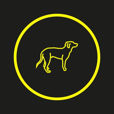 köpek ağı simgesi, vektör illüstrasyonu 