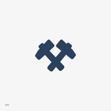 Balyozlar, vektör çizim minimalist simgesi