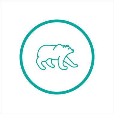 kutup ayısı minimalist vektör simgesi
