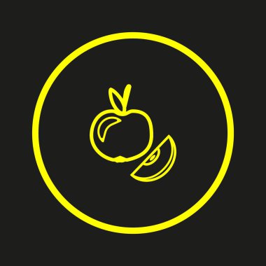 Renkli lezzetli elma vektör çizim