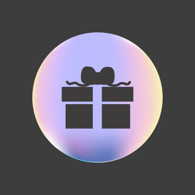 minimalisitc vektör simgesi hediye kutusu