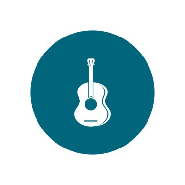 Gitar web simgesi, vektör çizim 