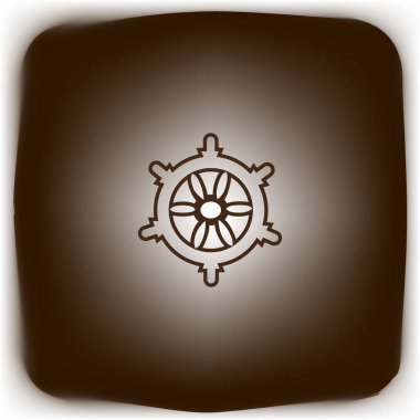 tekne El-tekerlek minimalist simgesi 