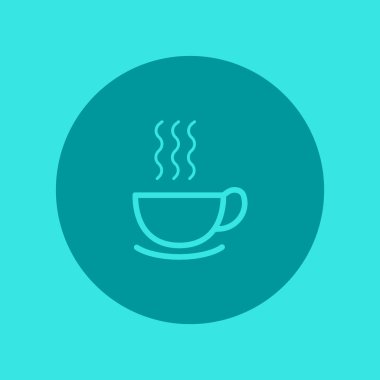 Lezzetli sıcak fincan kahve ya da çay vektör çizim