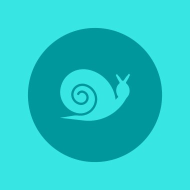 Şirin renkli salyangoz logo şablonu