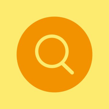 düz büyüteç simgesini, vektör, illüstrasyon 