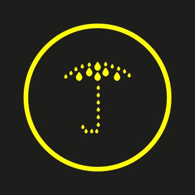 su damlaları şemsiye şeklinde, vektör çizim