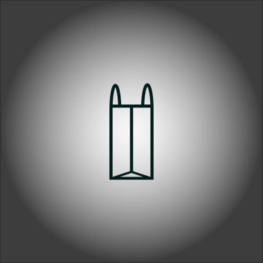 minimalist vektör simgesi alışveriş çantası